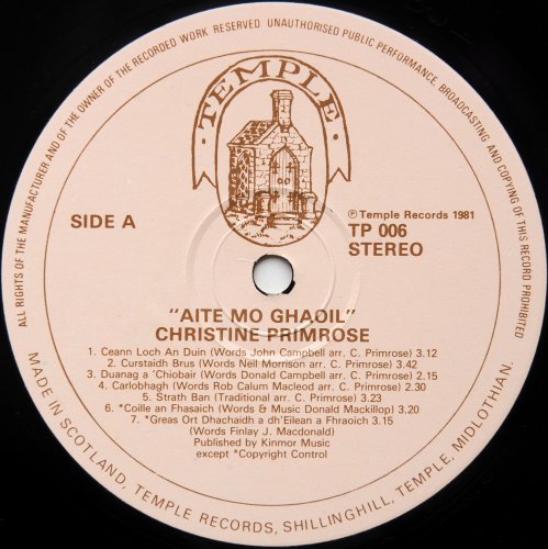 Christine Primrose / Aite Mo Ghaoilβ