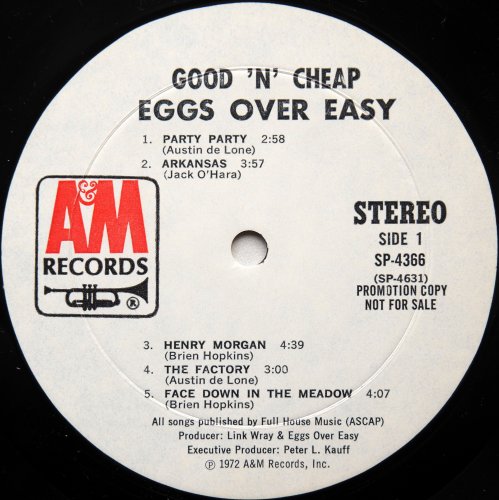 Eggs Over Easy / Good 'n' Cheap (US White Label Promo)β