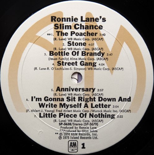 Ronnie Lane / Ronnie Lane's Slim Chance (2nd US)β
