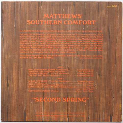 Matthews Southern Comfort (Ian Matthews) / Second Spring (US Early Issue)β