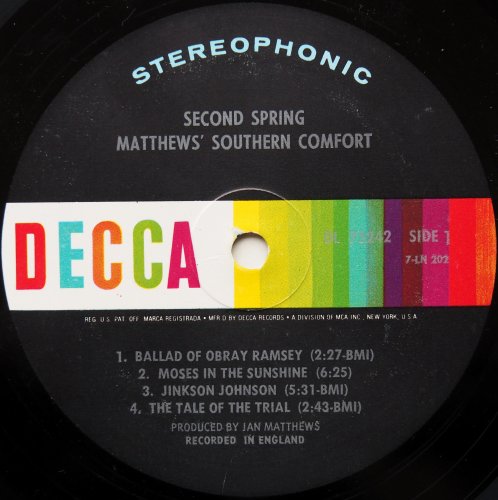 Matthews Southern Comfort (Ian Matthews) / Second Spring (US Early Issue)β
