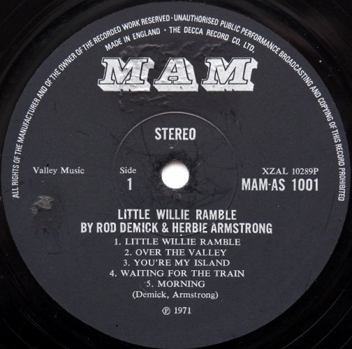 Rod Demick & Herbie Armstrong / Little Willie Ramble (UK 1st Issue)β