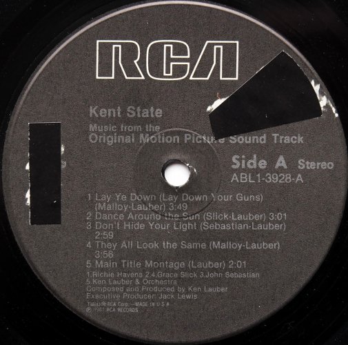 Ken Lauber (Richie Havens, Grace Slick, Jesse Ed Davis, John Sebastian,  etc) / Kent State OSTβ