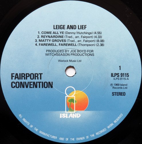 Fairport Convention / Liege & Lief (UK Later)β
