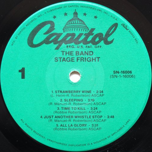 Band, The / Stage Fright (US Later In Shrink)β