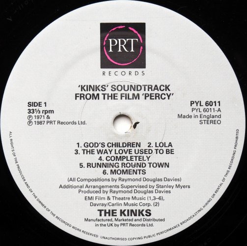 Kinks / Percy (UK 80s)β