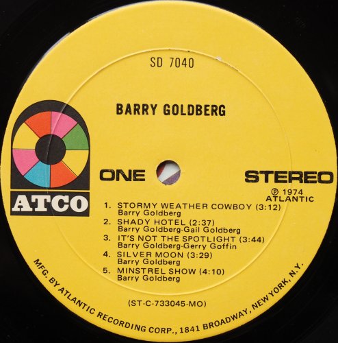 Barry Goldberg / Barry Goldberg (Bob Dylan Prod)β