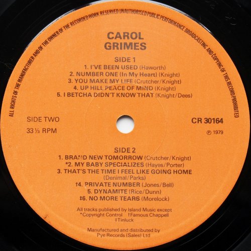 Carol Grimes / Carol Grimes (UK Reissue)β