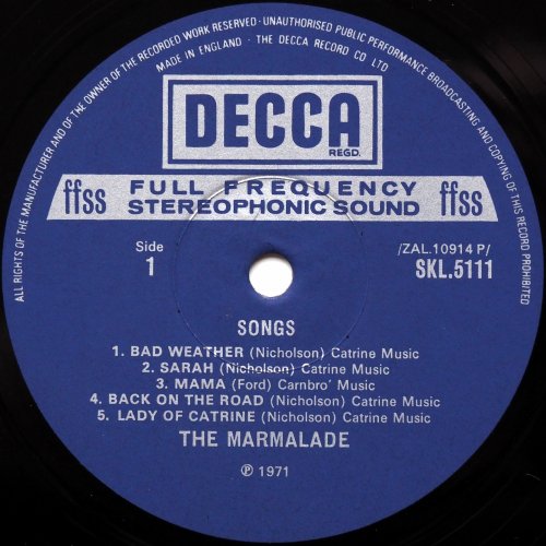 Marmalade, The / Songs (UK Matrix-1)β