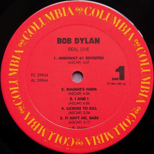 Bob Dylan / Real Liveβ
