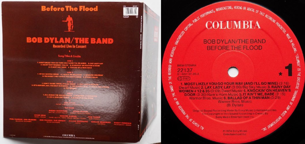 Bob Dylan / The Band / Before The Flood (Euro 90s)β
