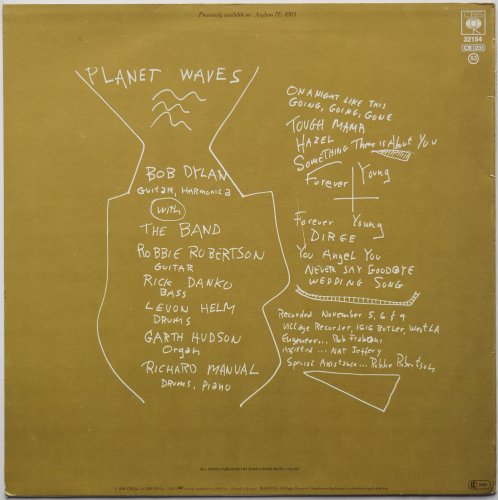 Bob Dylan (With The Band) / Planet Waves (Euro 90s)β