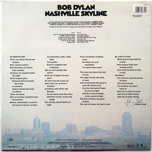 Bob Dylan / Nashville Skyline (UK Later)β