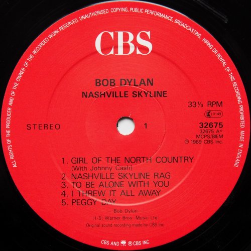 Bob Dylan / Nashville Skyline (UK Later)β