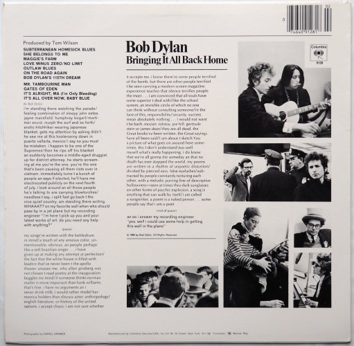 Bob Dylan / Bringing It All Back Home (US Later)β