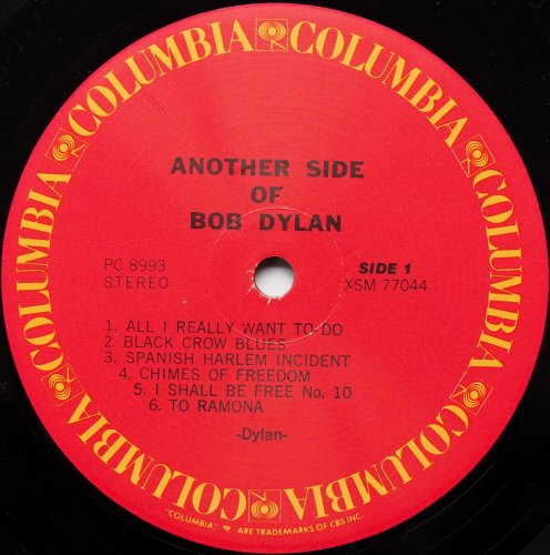 Bob Dylan / Another Side Of Bob Dylan (US 80s)β