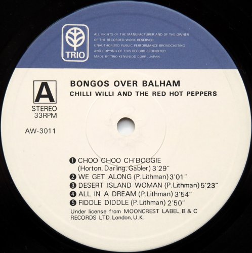 Chilli Willi And The Red Hot Peppers / Bongos Over Balham (JP)β