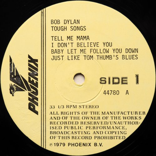 Bob Dylan / Tough Songs (Unofficial 2LP)β