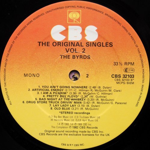 Byrds, The / The Original Singles 1967-1969, Volume 2 (UK)β