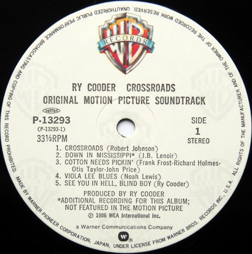 Ry Cooder / Crossroads - Original Motion Picture Soundtrack (JP)β