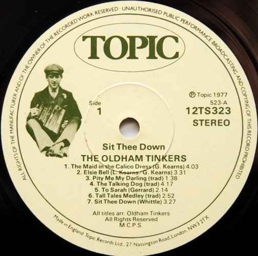 Oldham Tinkers / Sit Thee Down β