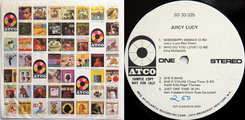 Juicy Lucy / Juicy Lucy (US White Label Promo)β