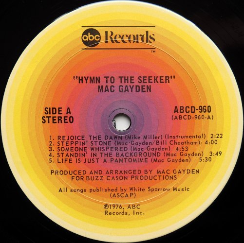 Mac Gayden & Skyboat / Hymn To The Seeker (In Shrink)β