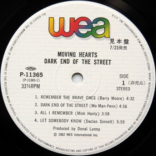 Moving Hearts / The Dark End of the Street (Ÿ)β