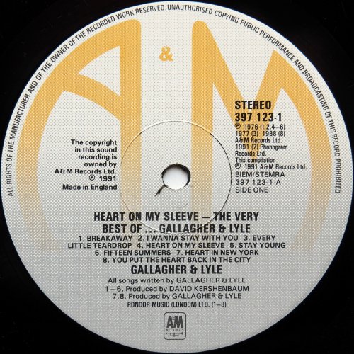 Gallagher & Lyle / Heart On My Sleeve: The Very Best Of Gallagher & Lyleβ