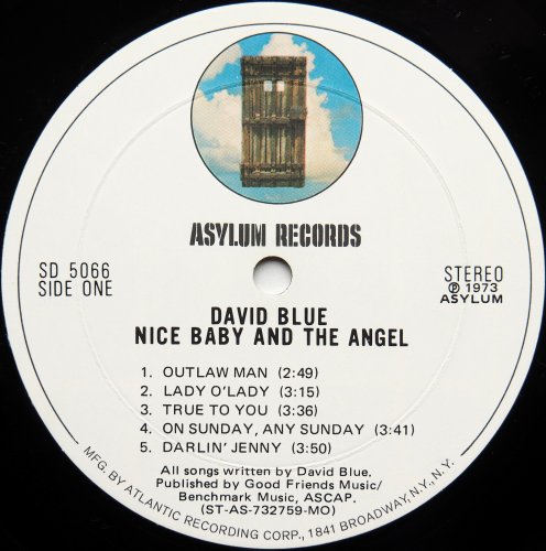 David Blue / Nice Baby And The Angel (US Early Issue)の画像