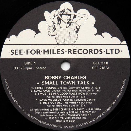 Bobby Charles / Small Town Talk (UK 80s)β