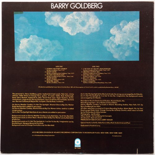 Barry Goldberg / Barry Goldberg (Bob Dylan Prod)β