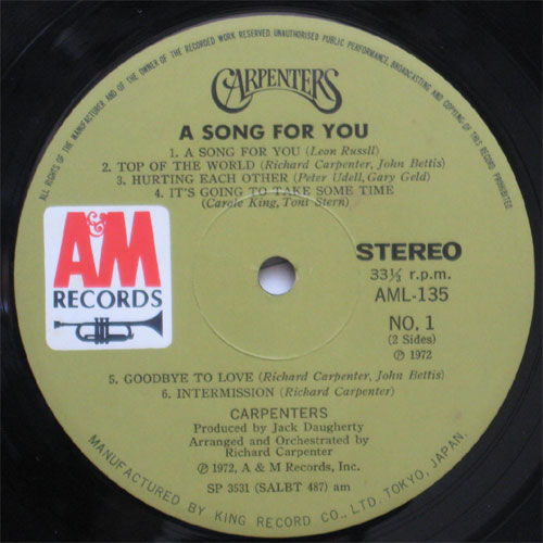 Carpenters / A Song For Youβ
