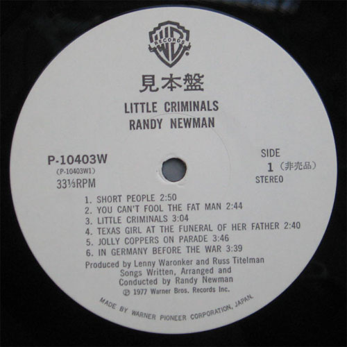 Randy Newman / Little Criminals(٥븫סˤβ
