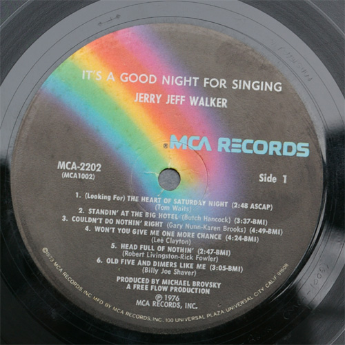 Jerry Jeff Walker / It's a good night for singin'β