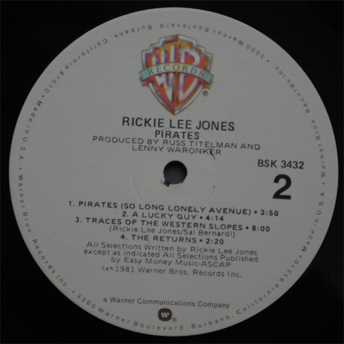 Rickie Lee Jones / Pirates (In Shrink )β