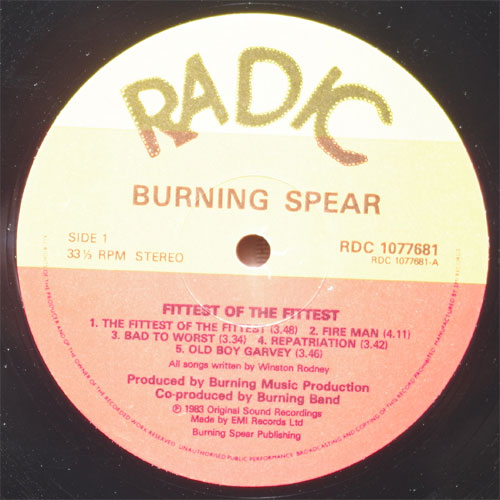 Burning Spear / The Fittest Of The Fittestβ