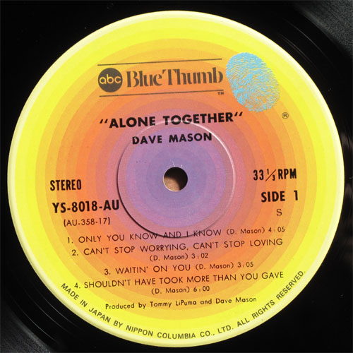 Dave Mason / Alone Together (JP Later)β