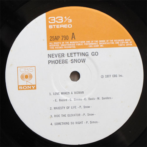 Phoebe Snow / Never Letting Goβ