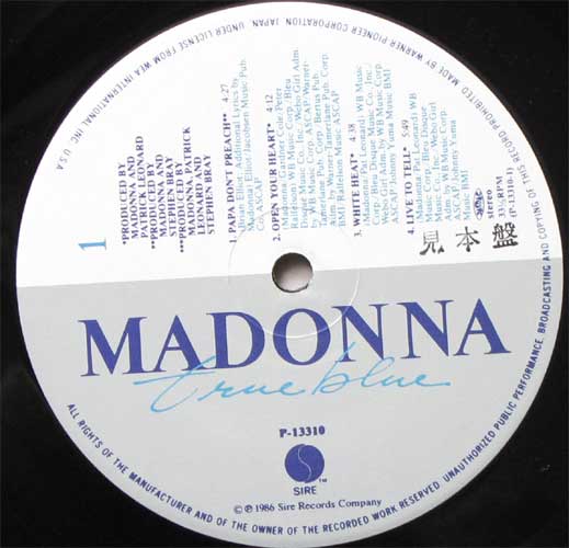Madonna / True Blueβ