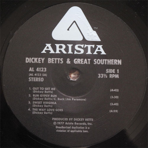 Dickey Betts & Great Southern / Dickey Betts & Great Southernβ