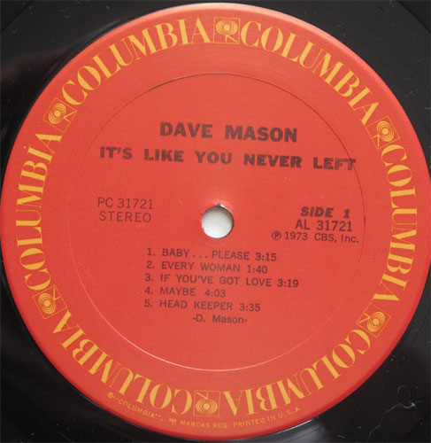 Dave Mason / It's You Never Leftβ