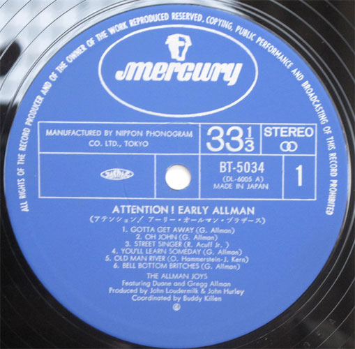 Allman Brothers Band / Attention Early Allmanβ