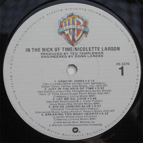 Nicolette Larson / In The Nick Of Timeβ