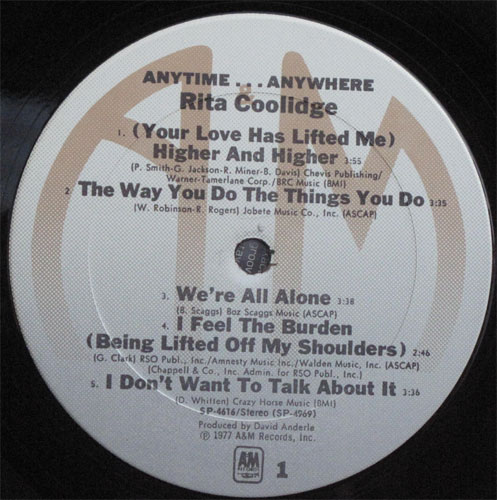 Rita Coolidge / Any Time  Any Whereβ