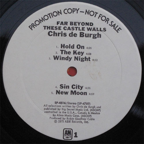 Chris De Burgh / Far Beyond These Castle Walls ( White Label / DJ Copy )β