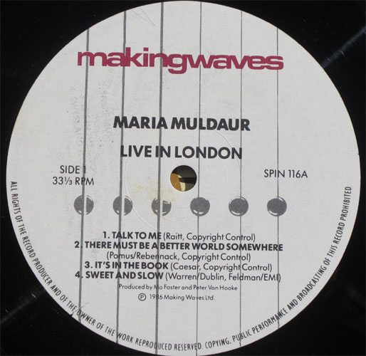 Maria Muldaur / Live In Londonβ