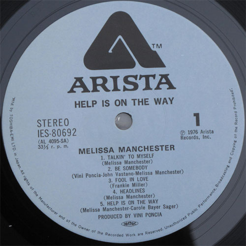 Melissa Manchester / Help Is On The Wayβ