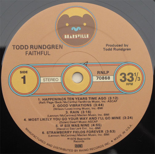 Todd Rungren / Faithfulβ
