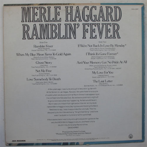 Merle Haggard / Ramblin'Feaverβ
